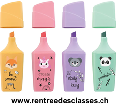 EBERHARD FABER Surligneur Mini Animal, étui en carton de 4